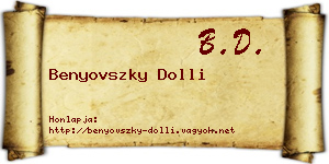 Benyovszky Dolli névjegykártya